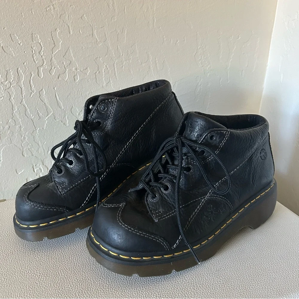 SOLD - Dr Martens Vintage Platform Daisy Oxford Shoes Y2k Leather 12283 - Picture 10 of 12